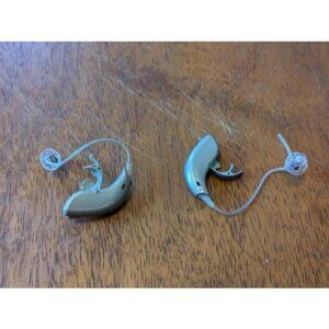 Oticon Nera Pro Hearing Aids, Left & Right Ears BTE Silver BT Untested As Is L R